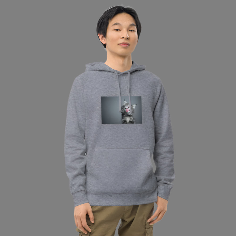 "Smiling Kitten" Unisex kangaroo pocket hoodie