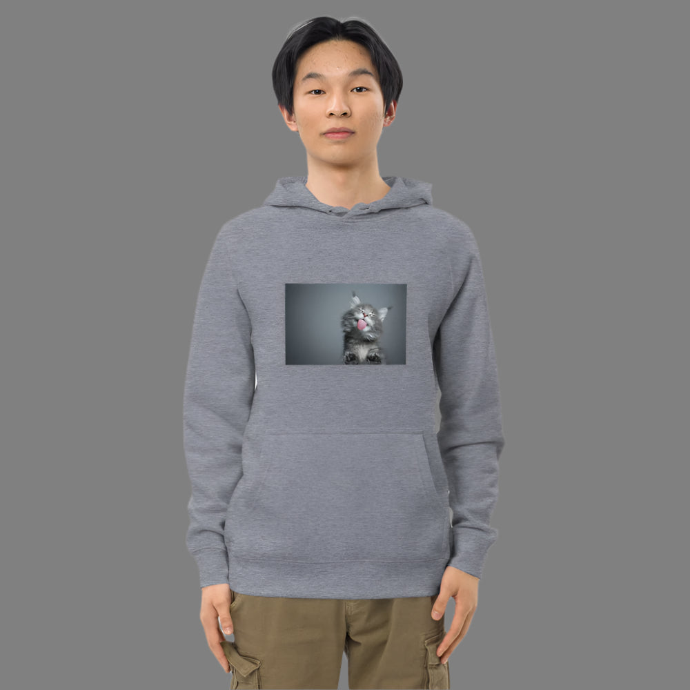 "Smiling Kitten" Unisex kangaroo pocket hoodie