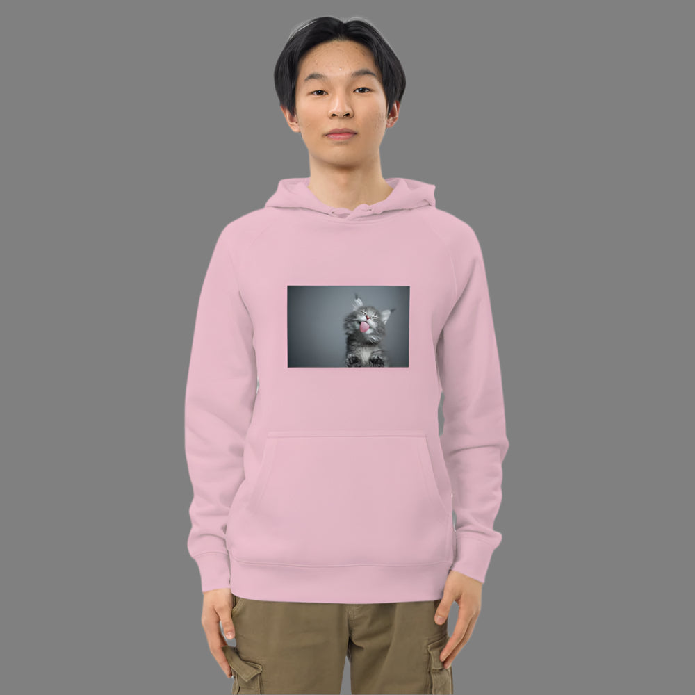 "Smiling Kitten" Unisex kangaroo pocket hoodie