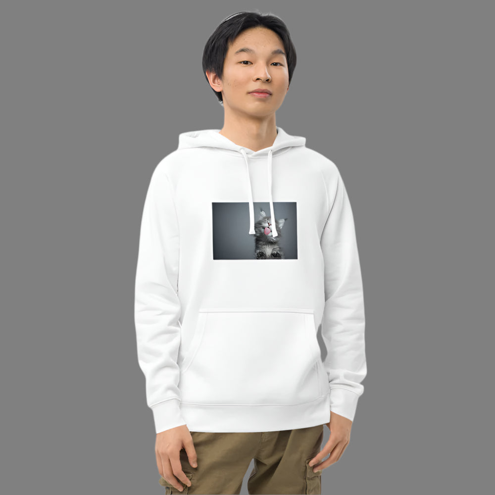 "Smiling Kitten" Unisex kangaroo pocket hoodie