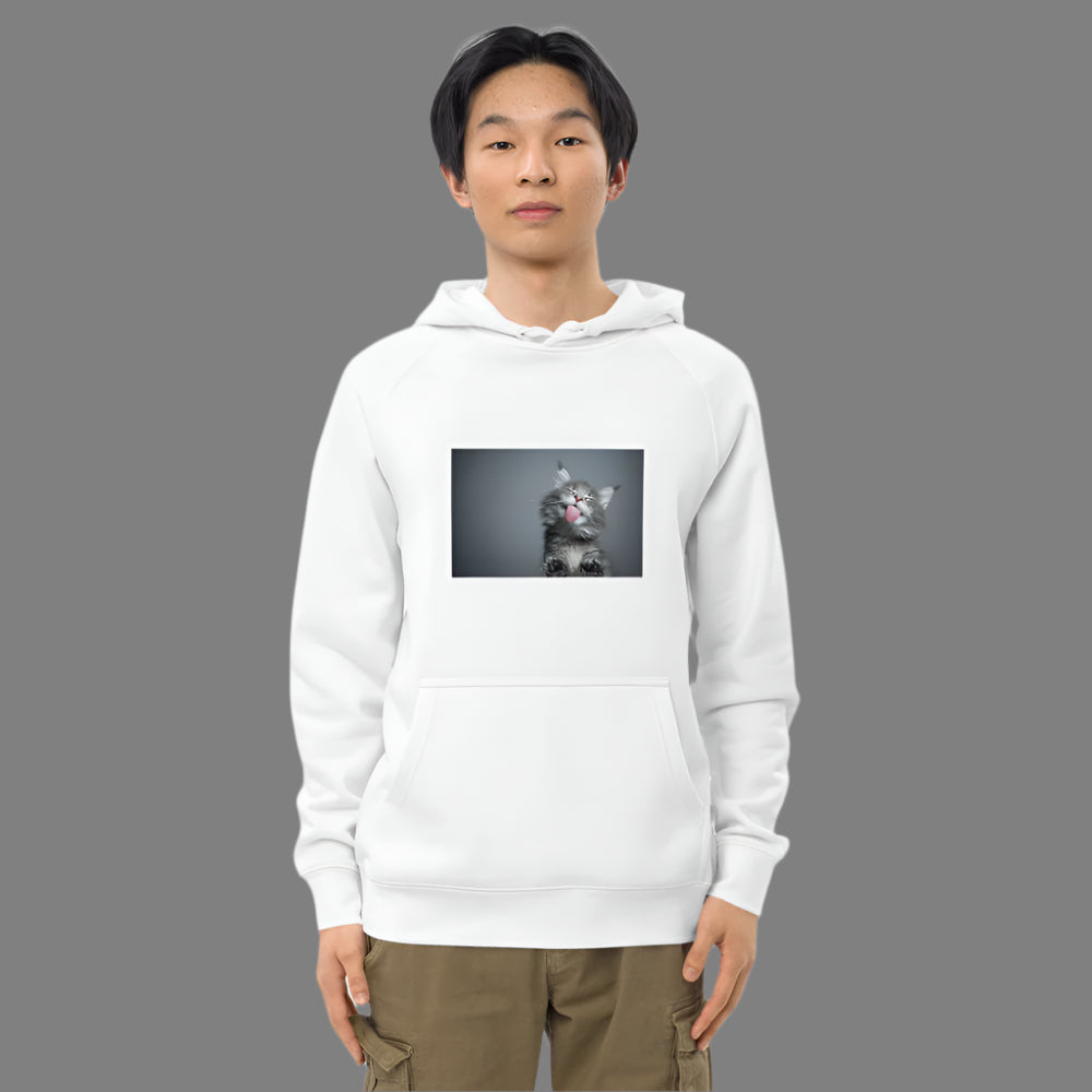 "Smiling Kitten" Unisex kangaroo pocket hoodie