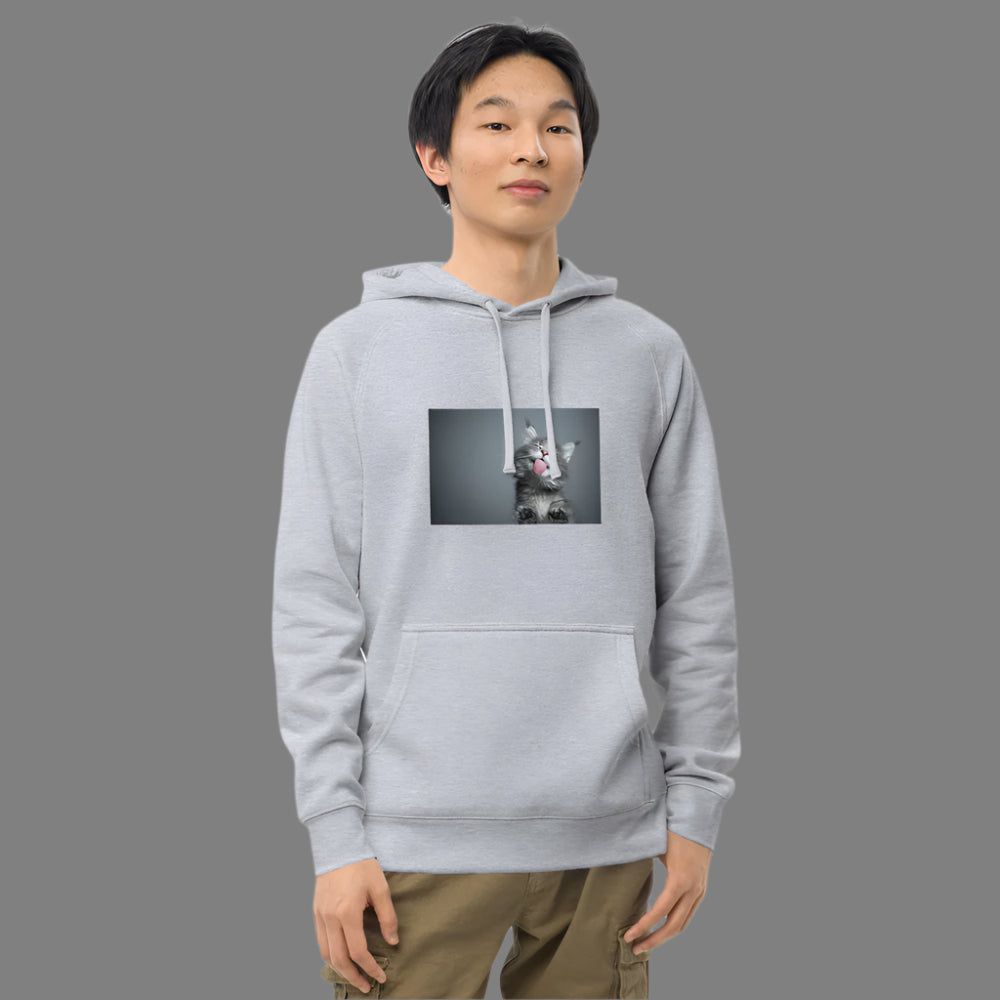 "Smiling Kitten" Unisex kangaroo pocket hoodie