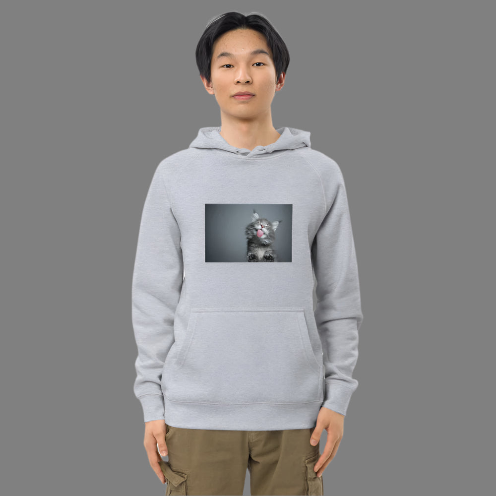 "Smiling Kitten" Unisex kangaroo pocket hoodie