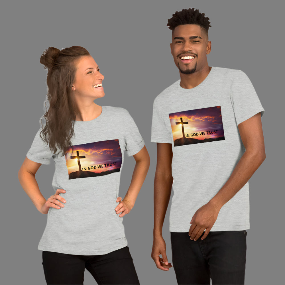 "In God we Trust" Printed Short-Sleeve Unisex T-Shirt