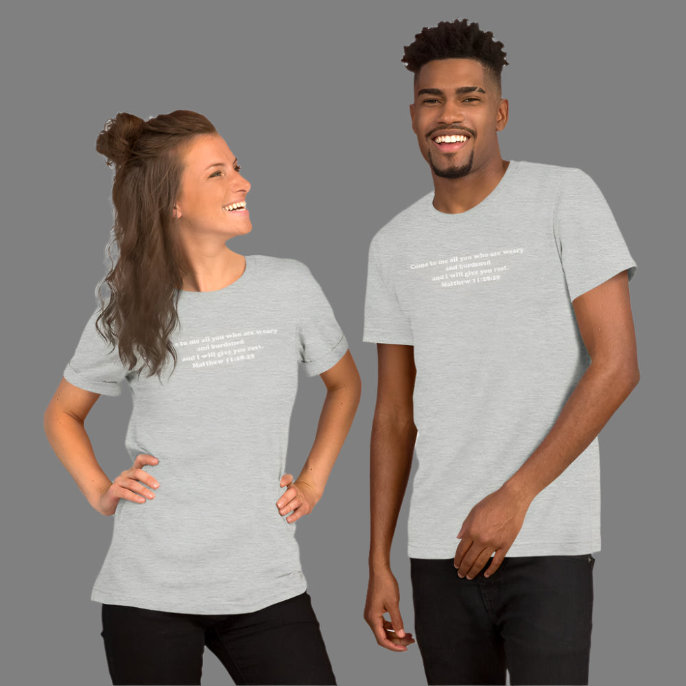 "Come to Me" Christian Printed Short-Sleeve Unisex T-Shirt