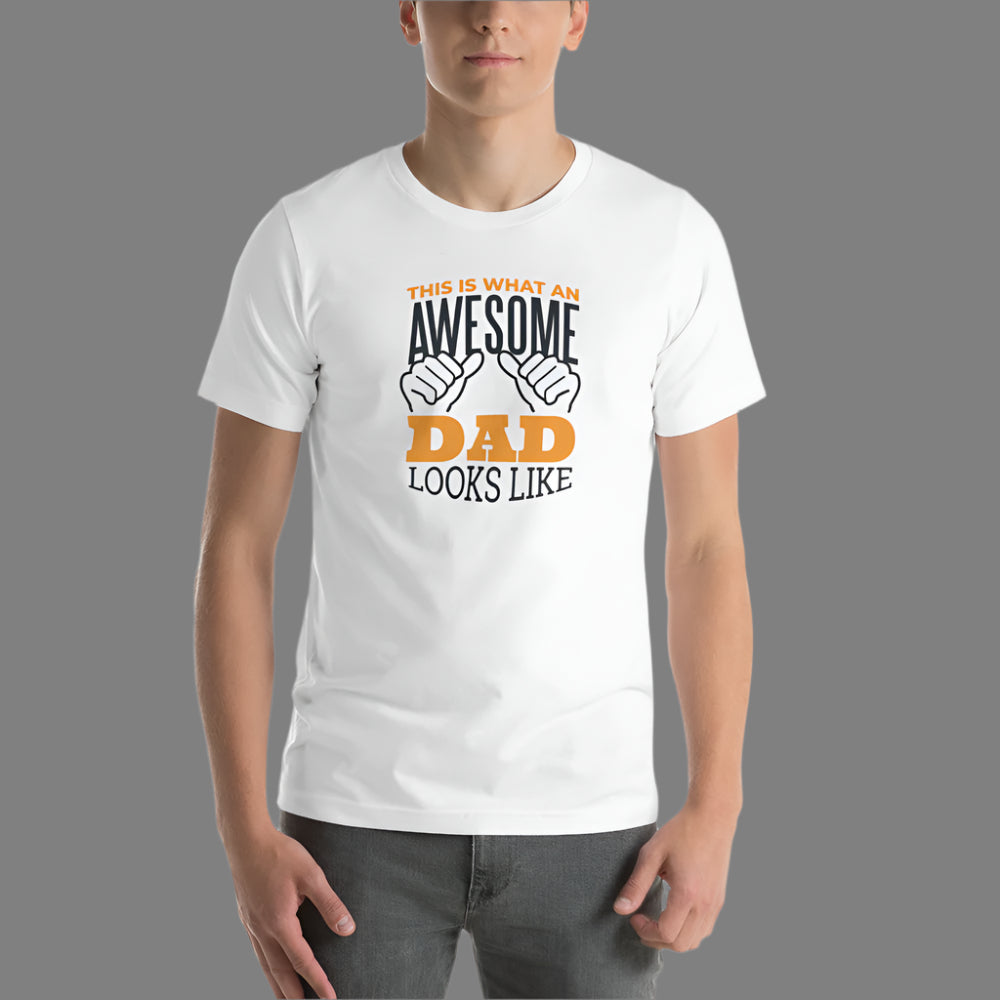 "Awesome Dad" Printed Short-Sleeve Unisex T-Shirt