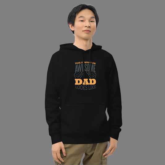 "Awesome Dad" Unisex kangaroo pocket hoodie