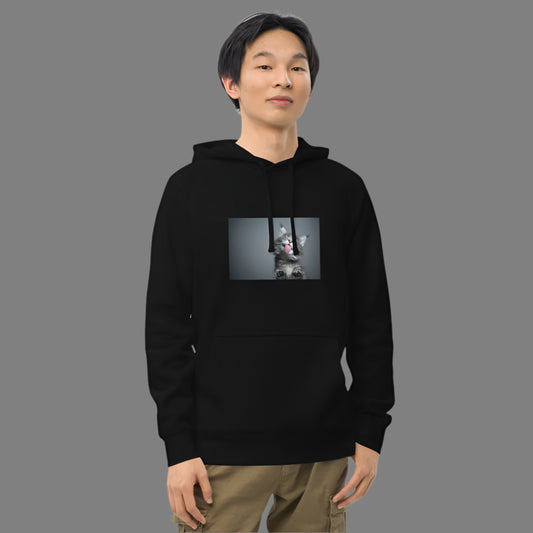 "Smiling Kitten" Unisex kangaroo pocket hoodie