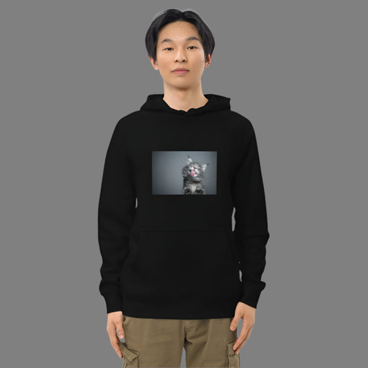 "Smiling Kitten" Unisex kangaroo pocket hoodie