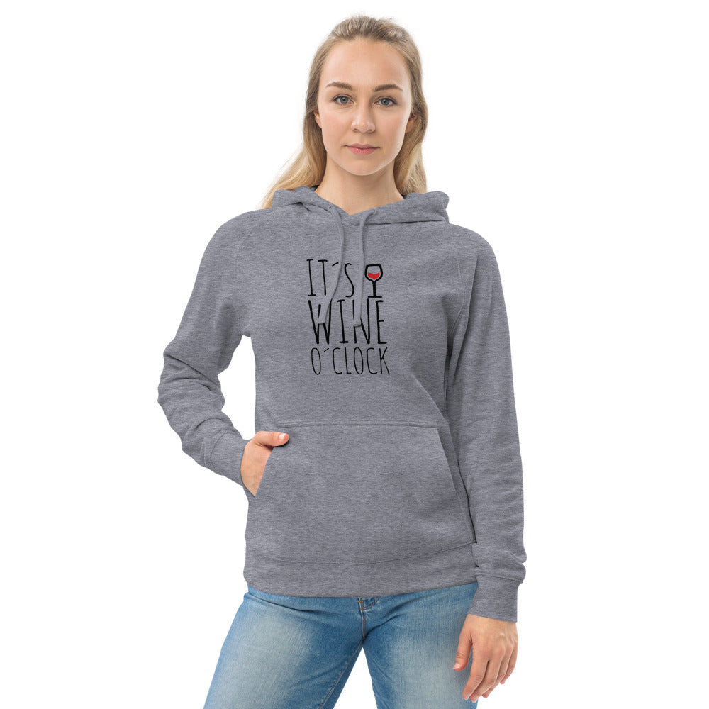 "It's wine o'clock" Unisex kangaroo pocket hoodie