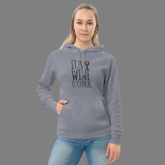 "It's wine o'clock" Unisex kangaroo pocket hoodie