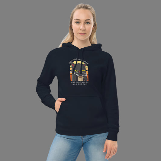 "Hate morning People" Unisex kangaroo pocket hoodie