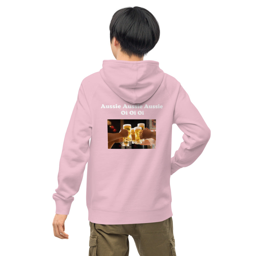 "Aussie Aussie Aussie" Unisex kangaroo pocket hoodie, extra warm.