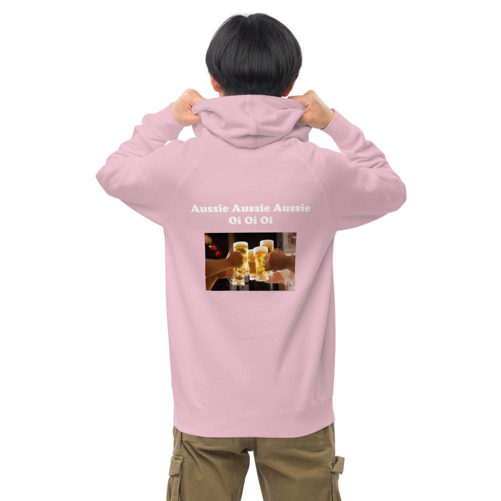 "Aussie Aussie Aussie" Unisex kangaroo pocket hoodie, extra warm.