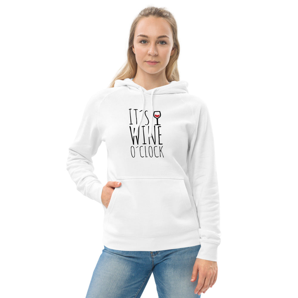 "It's wine o'clock" Unisex kangaroo pocket hoodie