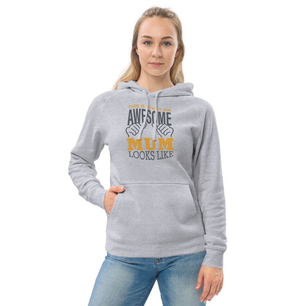 "Awesome Mum" Unisex kangaroo pocket hoodie