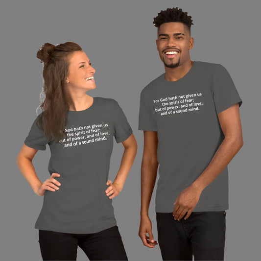 "For God" Christian Printed Short-Sleeve Unisex T-Shirt