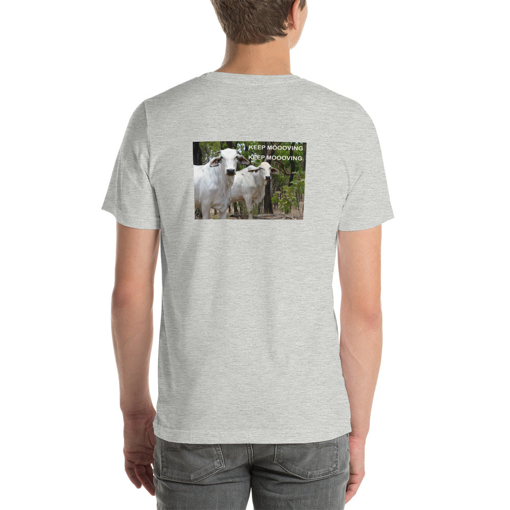 "Keep Moooving Keep Moooving" Short-Sleeve Unisex T-Shirt