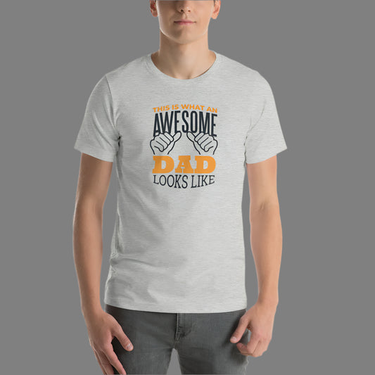 "Awesome Dad" Printed Short-Sleeve Unisex T-Shirt