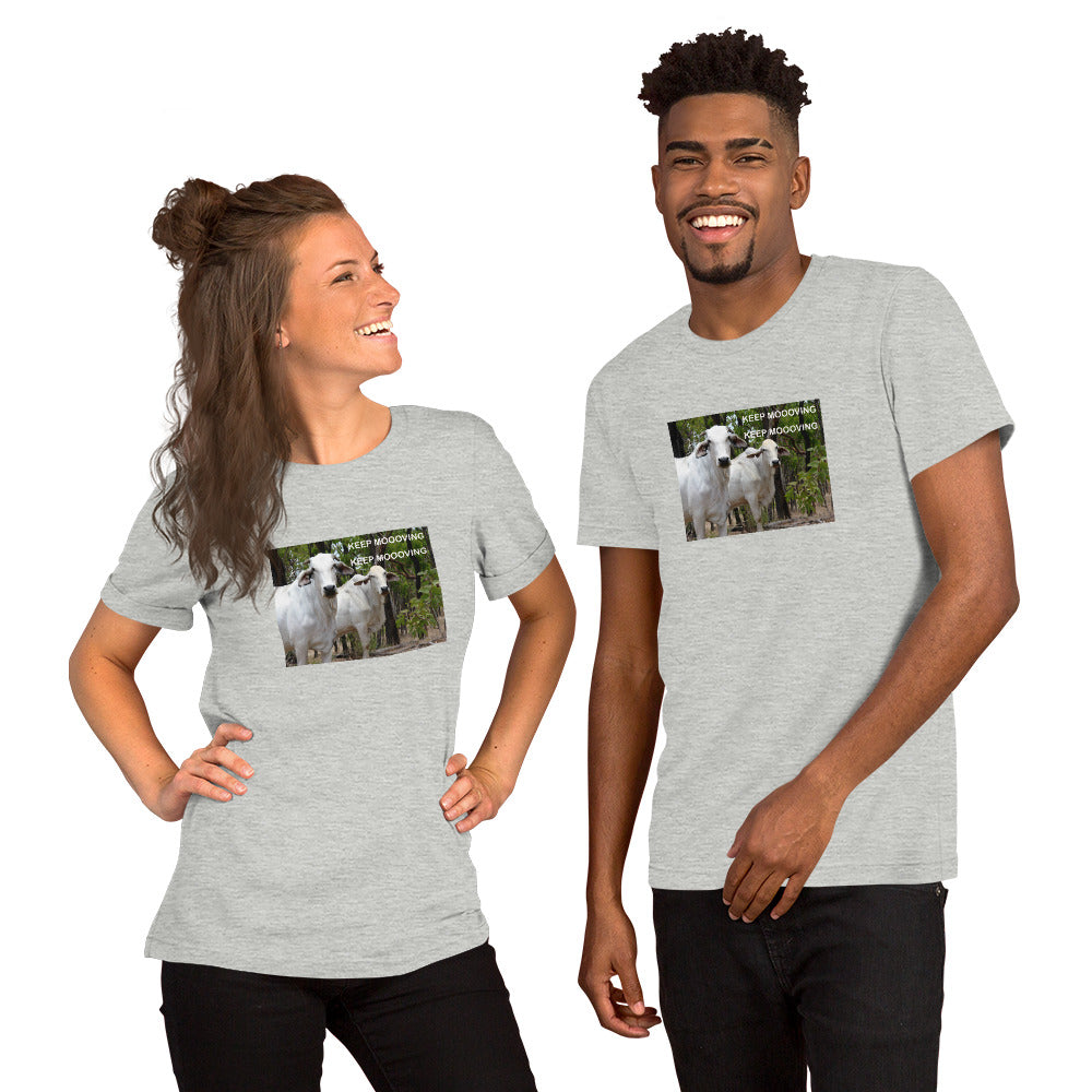 "Keep Moooving" Short-Sleeve Unisex T-Shirt