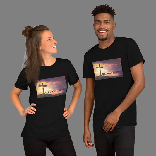"In God we Trust" Printed Short-Sleeve Unisex T-Shirt