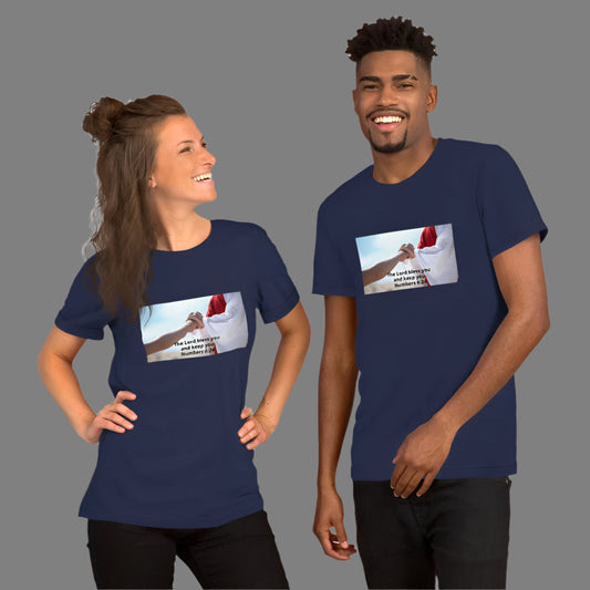 "The Lord Bless you and keep you" Christian Printed Short-Sleeve Unisex T-Shirt