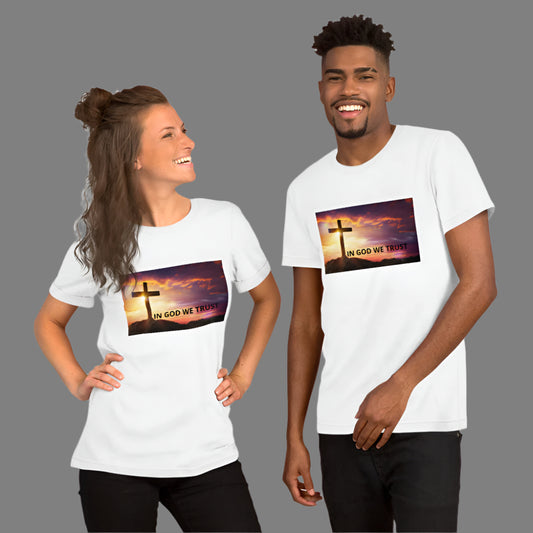 "In God we Trust" Printed Short-Sleeve Unisex T-Shirt
