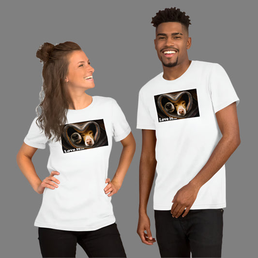 "Love Is" Dogs Printed Short-Sleeve Unisex T-Shirt