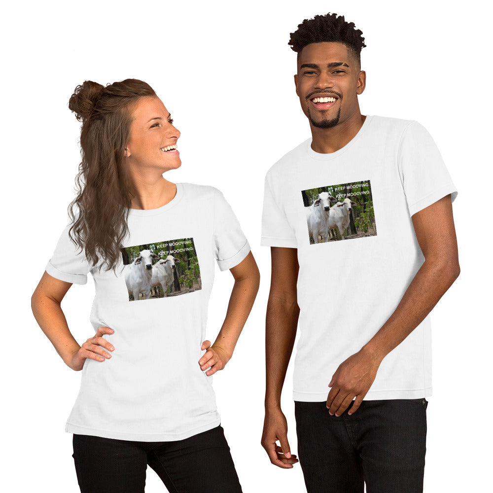 "Keep Moooving" Short-Sleeve Unisex T-Shirt